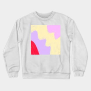 Pink yellow red watercolor handpainted art Crewneck Sweatshirt